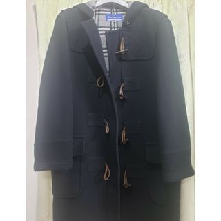 バーバリーブルーレーベル(BURBERRY BLUE LABEL)の美品　バーバリー　ブルーレーベル　40　黒　ダッフルコート(ダッフルコート)