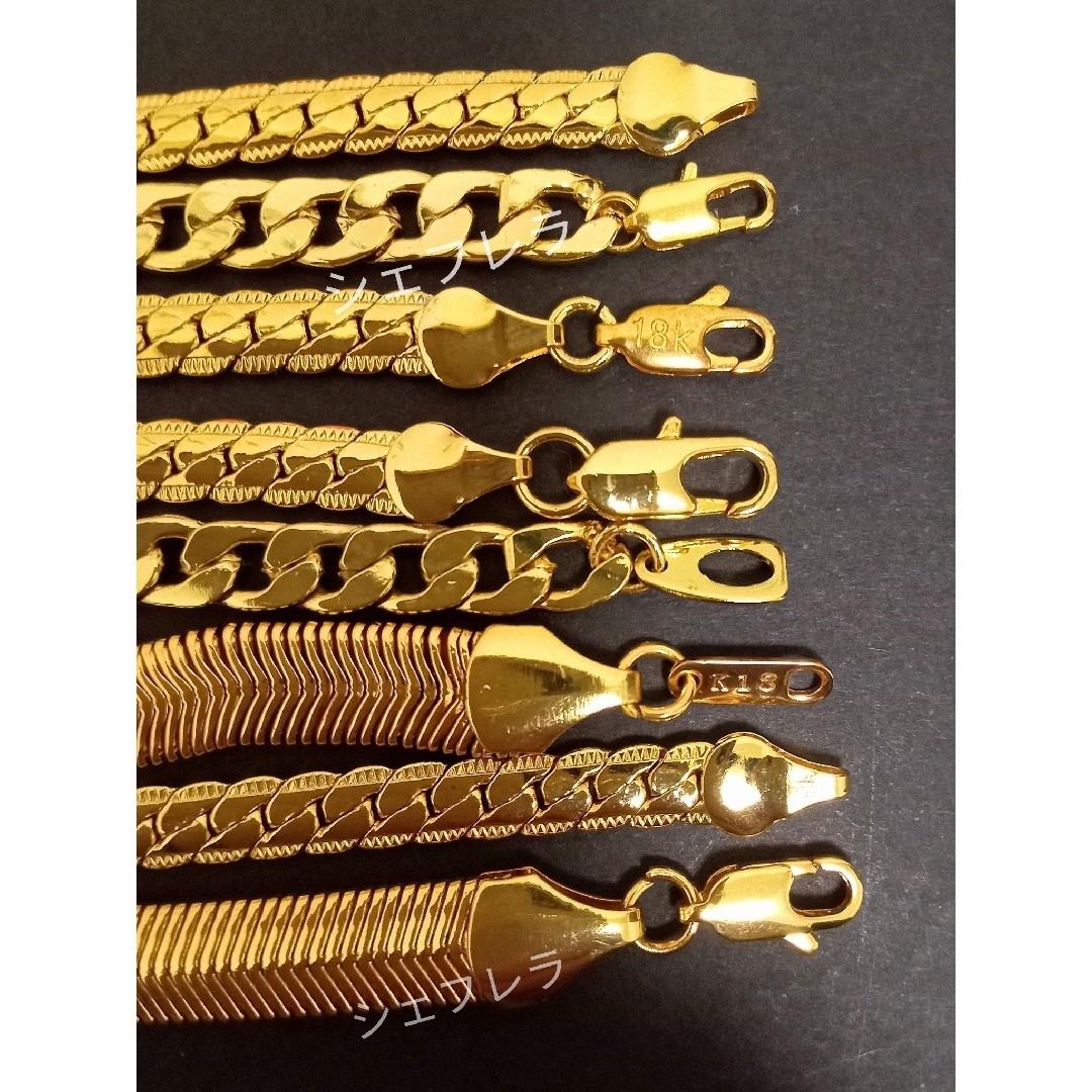 【アウトレット】ゴールドネックレス　まとめ売り　gold　金色 メンズのアクセサリー(ネックレス)の商品写真