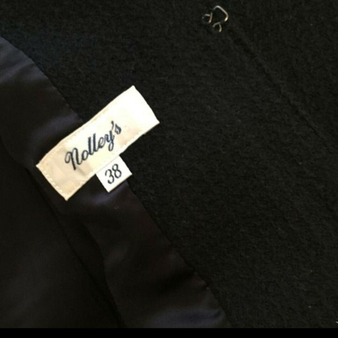 NOLLEY'S(ノーリーズ)のNOLLEY'S ウール100% ノーカラージャケット ブラックフォーマル レディースのジャケット/アウター(ノーカラージャケット)の商品写真