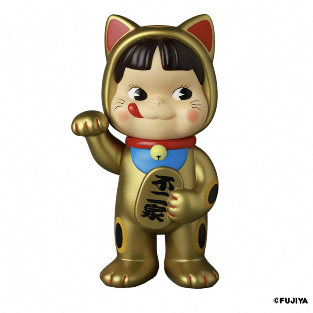 フィギュア不二家ソフビコレクション 招き猫ペコちゃん(金塗装)