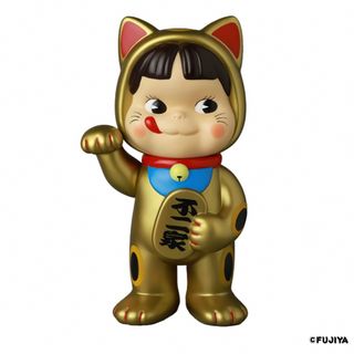 フジヤ(不二家)の不二家ソフビコレクション 招き猫ペコちゃん(金塗装)(フィギュア)