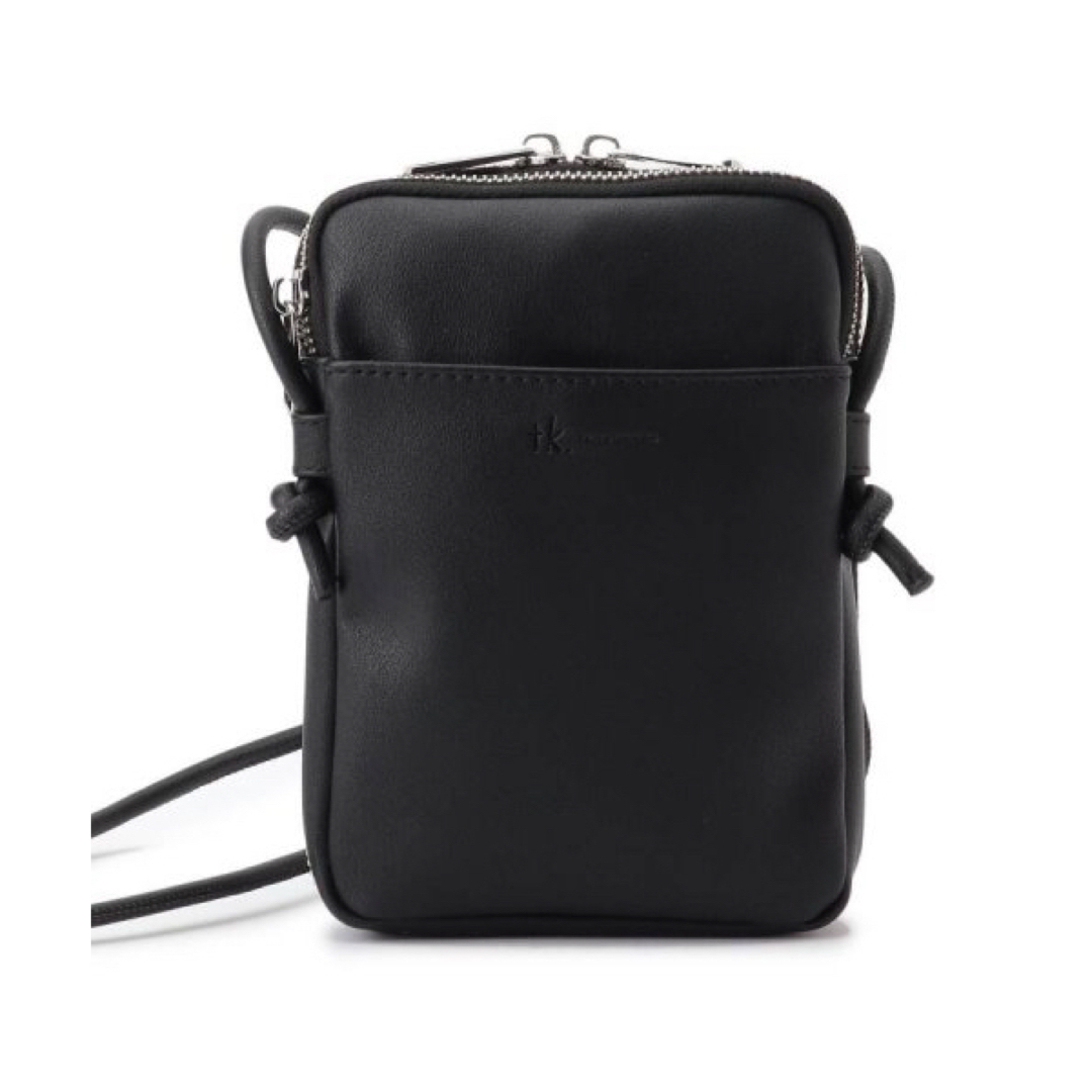 TAKEO KIKUCHI ジップミニショルダーバッグ　黒　ブラック メンズのバッグ(ショルダーバッグ)の商品写真