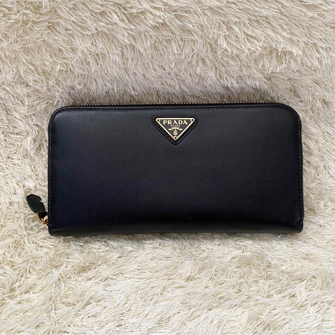 極美品✨PRADA プラダ 長財布 サフィアーノ ラウンドファスナー