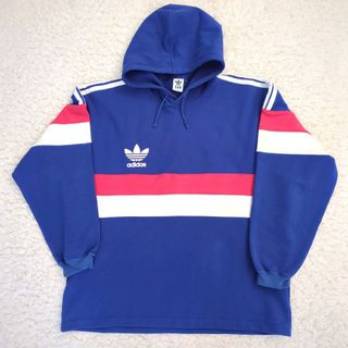 アディダス(adidas)の良品 アディダス デサント製 90年代 トリコロール  オーバーサイズ XL(パーカー)