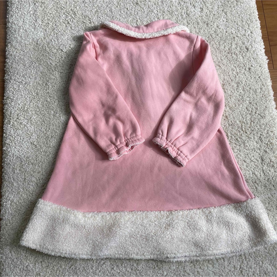 coeur a coeur(クーラクール)のクーラクール　裾うさぎもこもこワンピース　100 キッズ/ベビー/マタニティのキッズ服女の子用(90cm~)(ワンピース)の商品写真