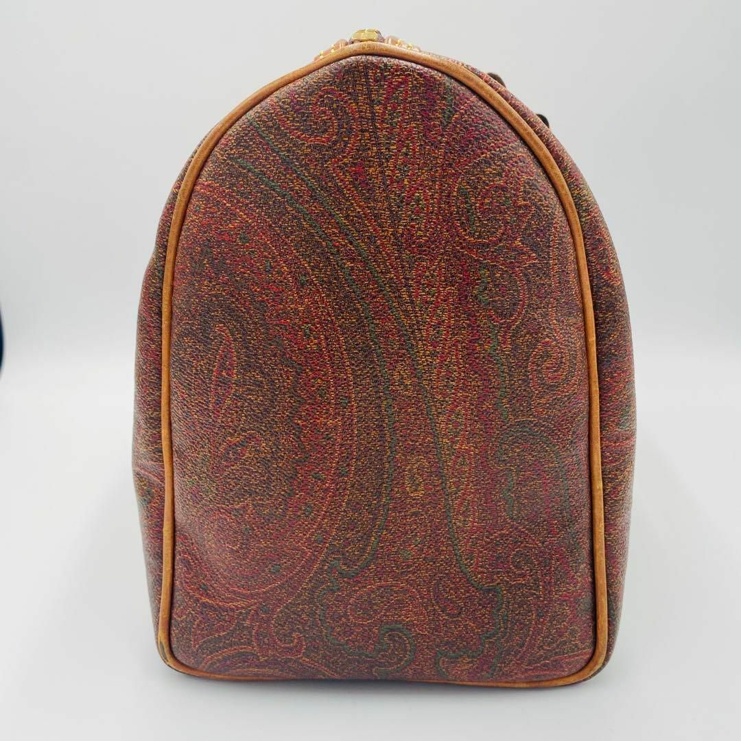 ☆ETRO☆ ミニボストンバッグ ペイズリー柄 南京錠 ブラウン ☆ETRO☆ ミニボストンバッグ ペイズリー柄 南京錠 ブラウン