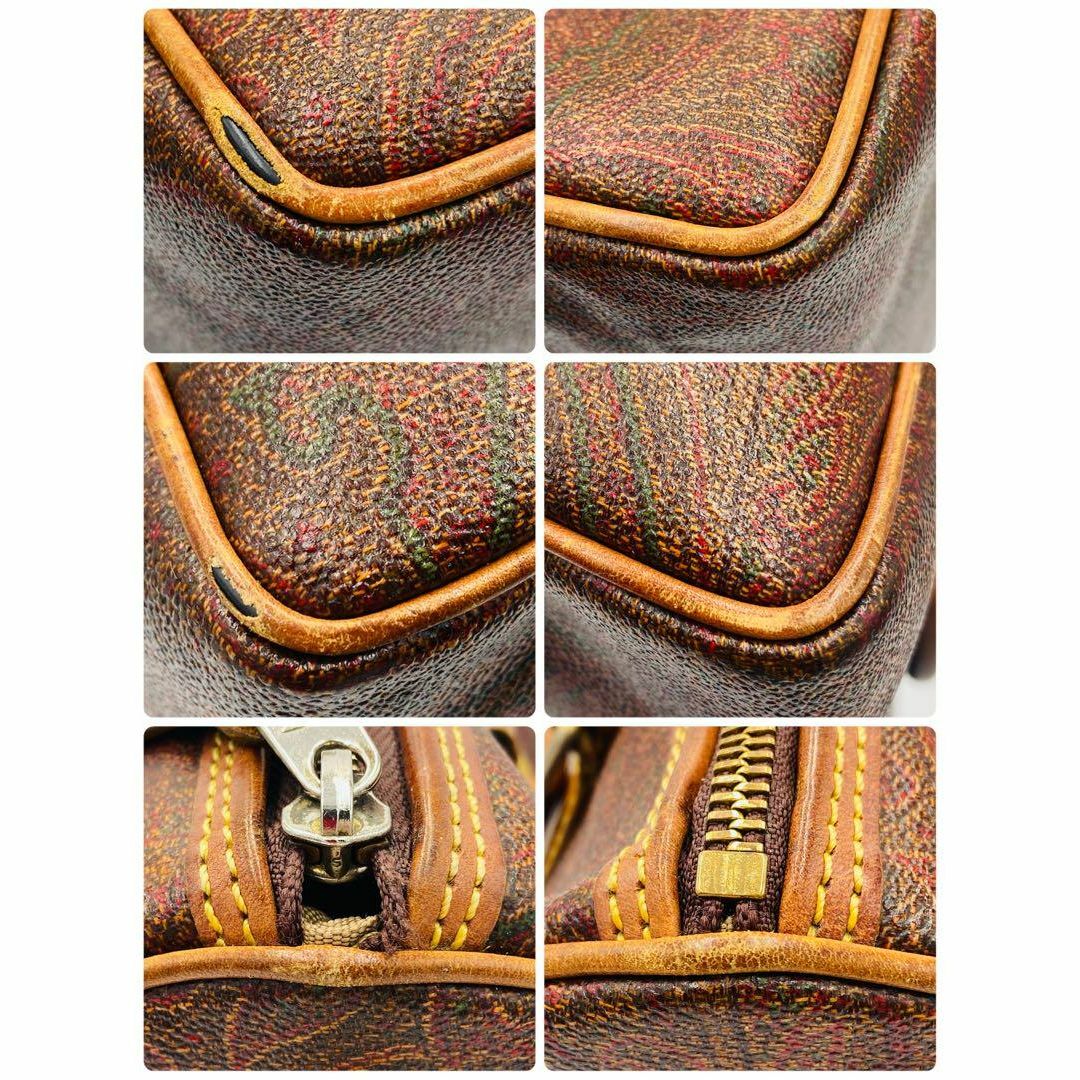 ☆ETRO☆ ミニボストンバッグ ペイズリー柄 南京錠 ブラウン ☆ETRO☆ ミニボストンバッグ ペイズリー柄 南京錠 ブラウン