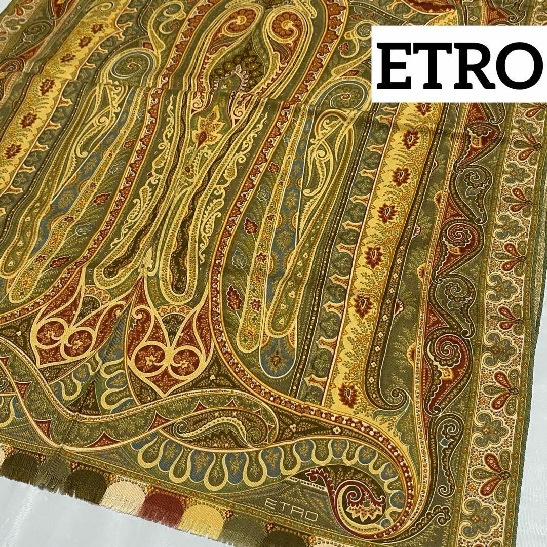 ETRO - 極美品 ☆ETRO☆ ストール 花 ペイズリー柄 ウール シルク モス ...