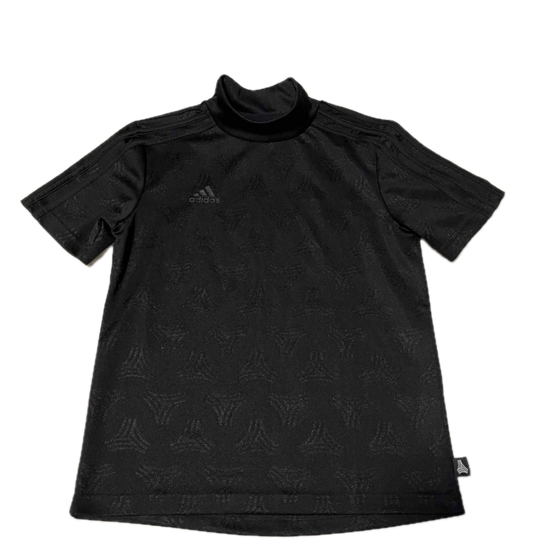 adidas(アディダス)のadidas キッズ モックネックウェア 150cm 黒 キッズ/ベビー/マタニティのキッズ服男の子用(90cm~)(Tシャツ/カットソー)の商品写真