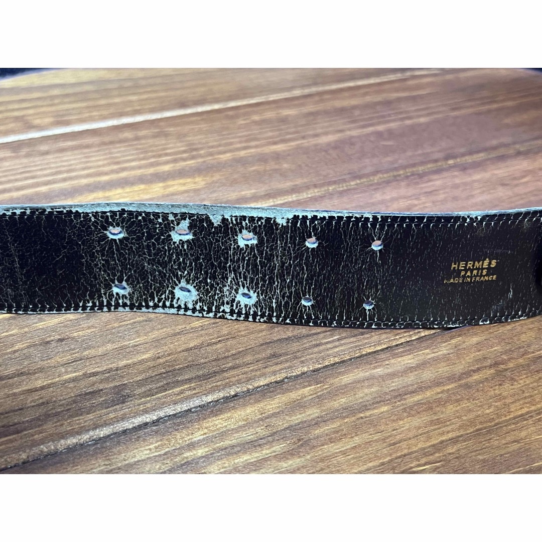 HERMES エルメス ホースバックル ベルト ヴィンテージ レザー 刻印 HERMES エルメス ホースバックル ベルト ヴィンテージ レザー 刻印