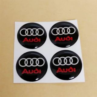 アウディ(AUDI)のAUDI 　アウディ　キーホールステッカーカバー　４個セット(車外アクセサリ)