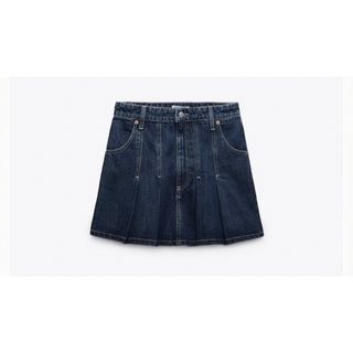 ザラ(ZARA)のZara trf デニムプリーツミニスカート(ミニスカート)