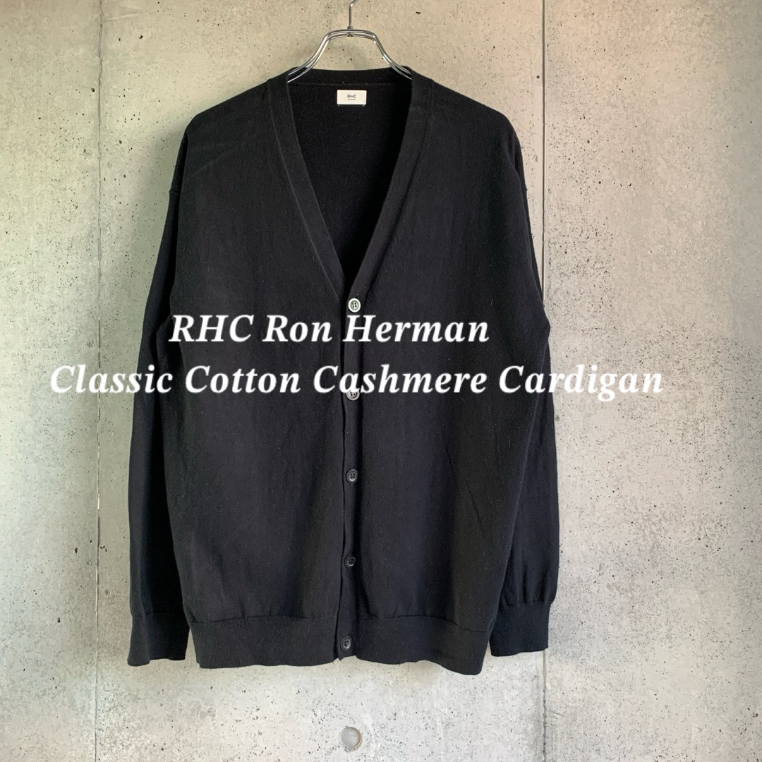 メンズRHC ロンハーマン　Cotton Cashmere Cardigan ブラック
