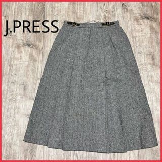 ジェイプレス(J.PRESS)のJ.PRESS ヴィンテージフレアスカート　ミニベルト　昭和レトロ　○(ひざ丈スカート)