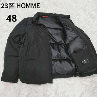 ニジュウサンク(23区)の【美品】23区HOMME ダウンジャケット 2way ダウンベスト Lサイズ 黒(ダウンジャケット)