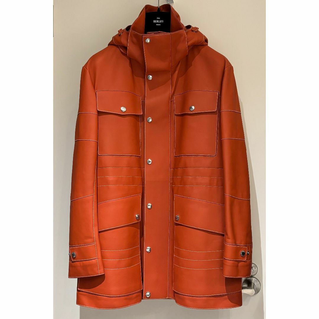 BERLUTI - BERLUTI レザーマウンテンパーカ 44