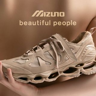 ビューティフルピープル(beautiful people)の【新品 未使用】23㎝ ビューティフルピープル × ミズノ コラボ スニーカー(スニーカー)