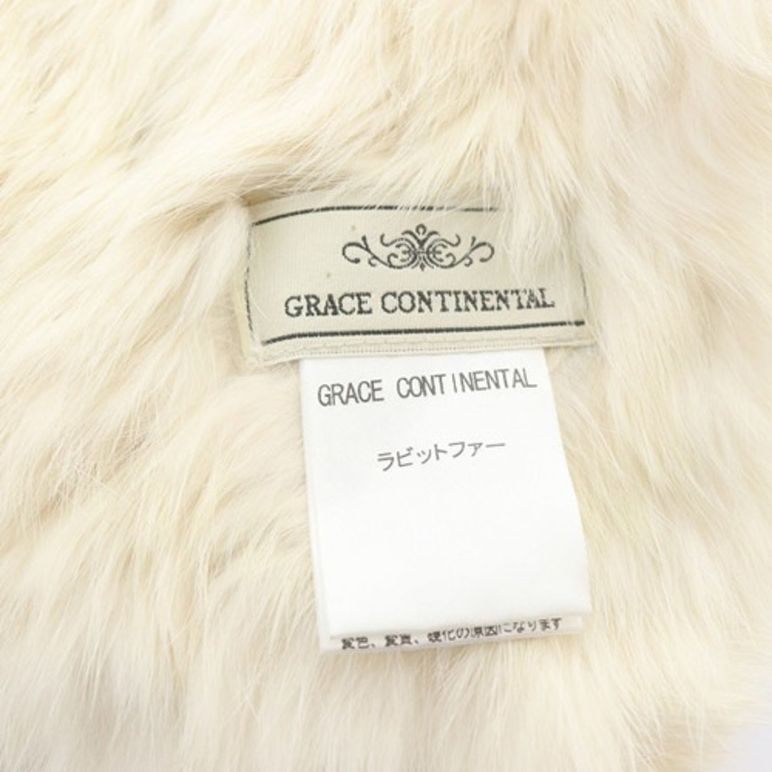 GRACE CONTINENTAL(グレースコンチネンタル)のグレースコンチネンタル ラビットファー ティペット ストール 白 レディースのファッション小物(マフラー/ショール)の商品写真