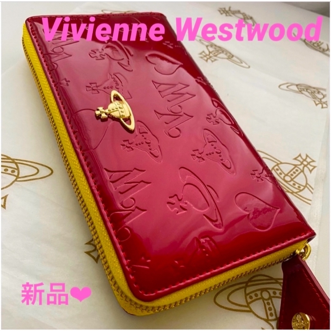 Vivienne Westwood(ヴィヴィアンウエストウッド)の新品★Vivienne Westwood可愛い型押しエナメル&バイカラーです✨ レディースのファッション小物(財布)の商品写真