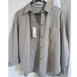 ユニクロ(UNIQLO)のユニクロ　ブラッシュド　ジャージーシャツジャケット　S(シャツ/ブラウス(長袖/七分))