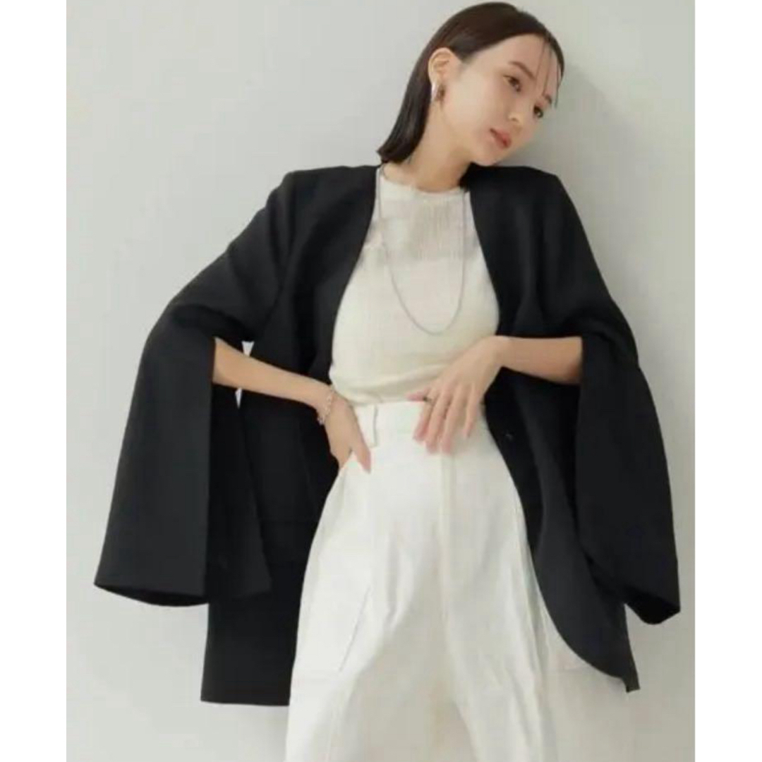 ジャケット/アウターlouren slit sleeve no collar jacket