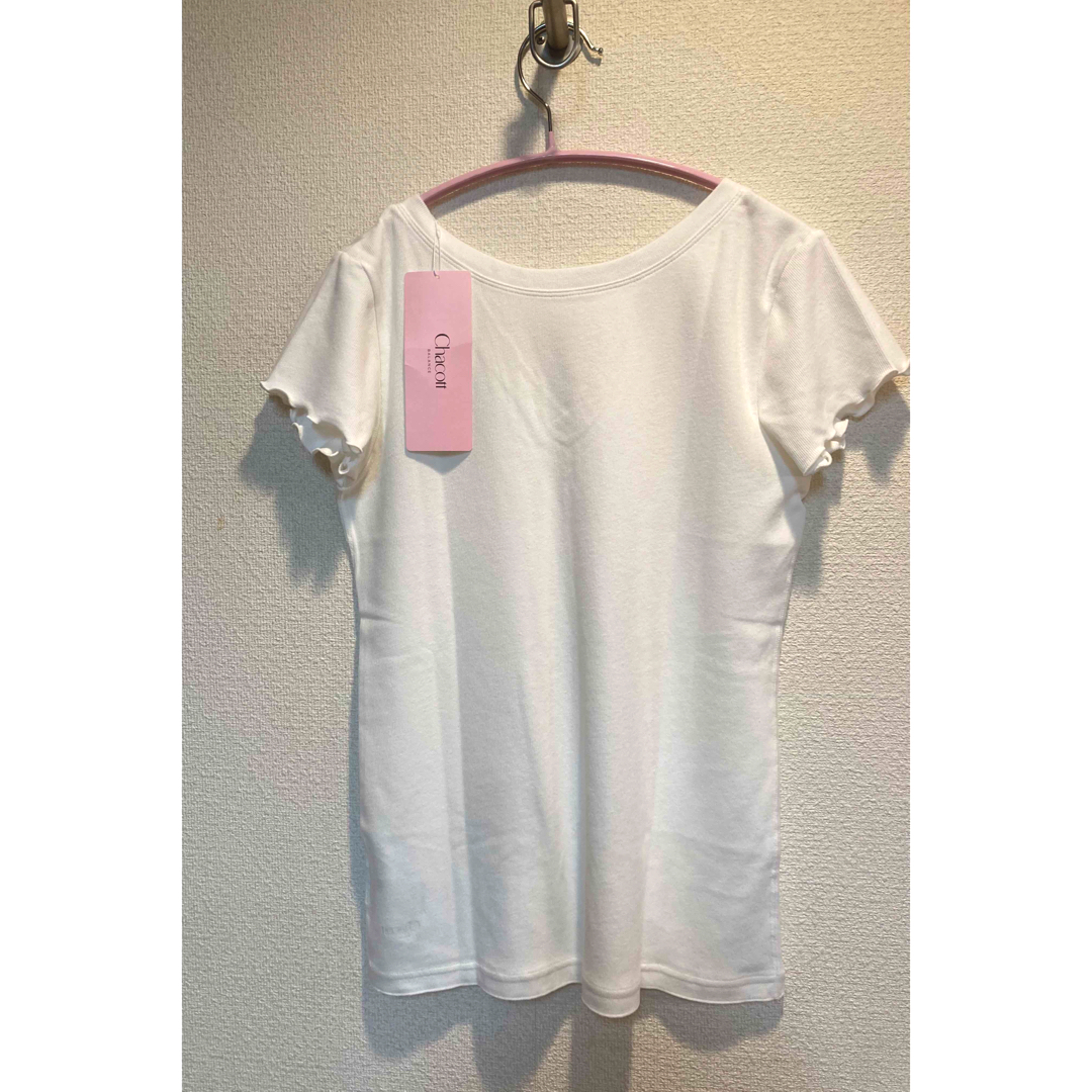 CHACOTT(チャコット)のChacott BALANCE 2wayテレコTシャツ　オフホワイトL レディースのトップス(Tシャツ(半袖/袖なし))の商品写真