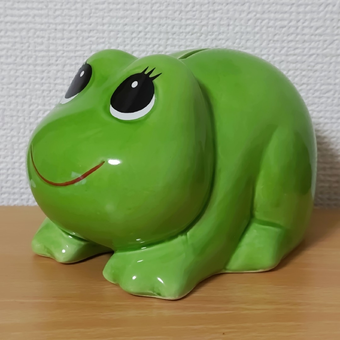 13cmコーワ貯金箱カエル陶器ケロちゃん置き物コロちゃんソフビ 13cmコーワ貯金箱カエル陶器ケロちゃん置き物コロちゃんソフビ