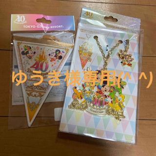 ディズニー(Disney)のゆうき様専用！ディズニー40周年グランドフィナーレ　バッグチャーム&ガーランド♪(キャラクターグッズ)