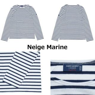 セントジェームス(SAINT JAMES)のSaint James(セントジェームス) 9858 MINQUIERS MODERNE ボートネック 長袖Ｔシャツ Neige Marine(カットソー(長袖/七分))