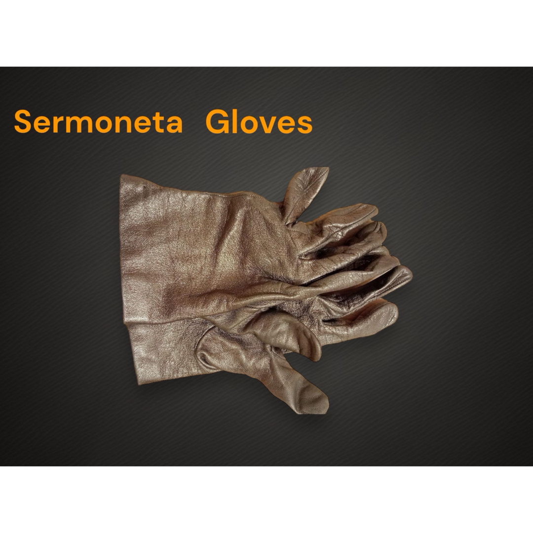 Sermoneta Gloves ブロンズゴールド　サイズ7/M レディースのファッション小物(手袋)の商品写真