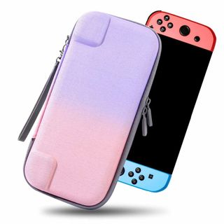 【色: ピンクパープル】Switch ケース 耐衝撃 ニンテンドースイッチ キャ(その他)