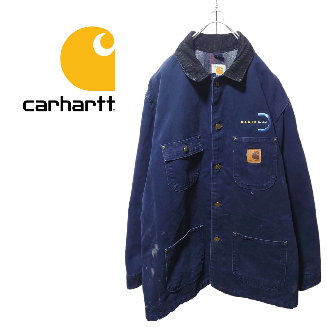 【Carhartt】企業ロゴ刺繍 裏地ブランケットミシガンチョアコートA1681フォロワー様お値引き