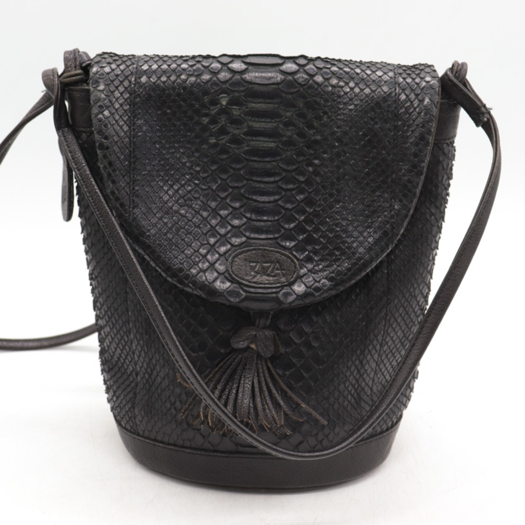IBIZA(イビザ)のイビザ ショルダーバッグ パイソン レザー ヘビ革 斜め掛け ブランド 鞄 カバン 黒 レディース ブラック IBIZA レディースのバッグ(ショルダーバッグ)の商品写真