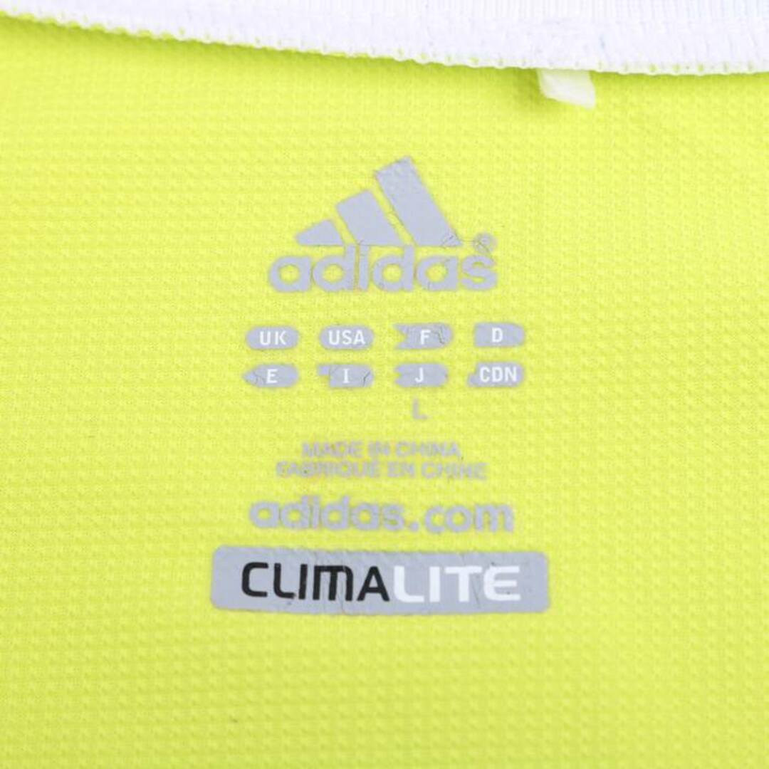 adidas(アディダス)のアディダス 半袖Tシャツ クライマライト ワンポイントロゴ スポーツウエア レディース Lサイズ イエロー adidas レディースのトップス(Tシャツ(半袖/袖なし))の商品写真