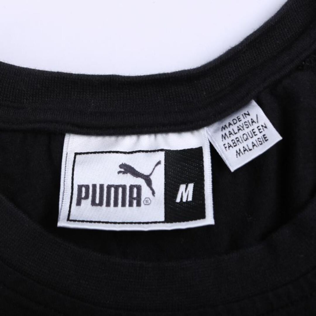 PUMA(プーマ)のプーマ 半袖Tシャツ ロゴT スポーツウエア レディース Mサイズ ブラック×ピンク PUMA レディースのトップス(Tシャツ(半袖/袖なし))の商品写真