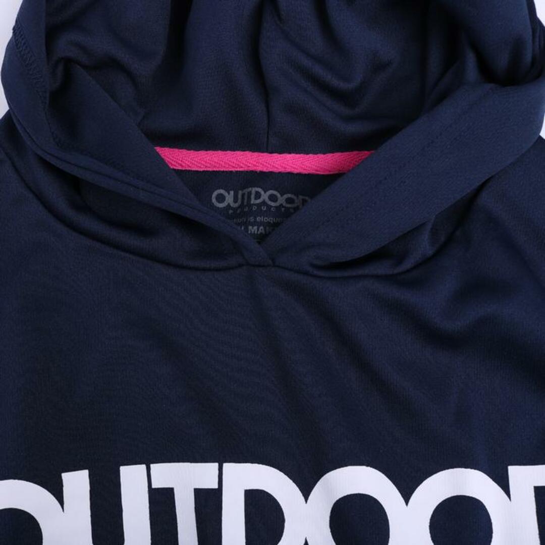 OUTDOOR(アウトドア)のアウトドア 半袖Tシャツ パーカー フード付き ロゴT スポーツウエア レディース Mサイズ ネイビー OUTDOOR レディースのトップス(Tシャツ(半袖/袖なし))の商品写真