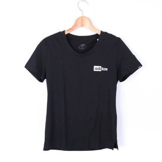 アディダス(adidas)のアディダス 半袖Tシャツ バックプリント スポーツウエア 大きいサイズ レディース OTサイズ ブラック adidas(Tシャツ(半袖/袖なし))