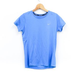 ナイキ(NIKE)のナイキ 半袖Tシャツ 無地 ワンポイントロゴ ランニングウエア レディース Mサイズ ブルー NIKE(Tシャツ(半袖/袖なし))