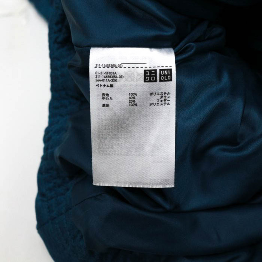 UNIQLO(ユニクロ)のユニクロ ダウンベスト フード付き レディース Sサイズ ブルー UNIQLO レディースのジャケット/アウター(ダウンベスト)の商品写真