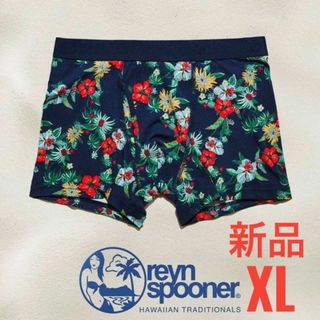 レインスプーナー(Reyn Spooner)の新品 reyn spooner ボクサーパンツ アロハ花柄 ネイビー XL(ボクサーパンツ)