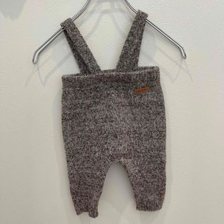 プティマイン(petit main)のプティマイン【70】美品　ニットパンツ　サスペンダー　男の子　ベビー(パンツ)