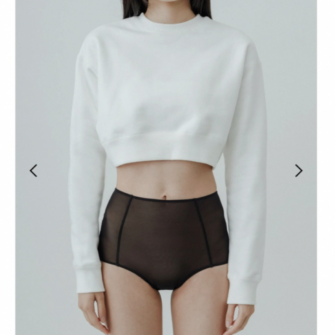 Adam et Rope'(アダムエロぺ)のyo BIOTOP Lingerie yo Short sweatshirt 白 レディースのトップス(トレーナー/スウェット)の商品写真