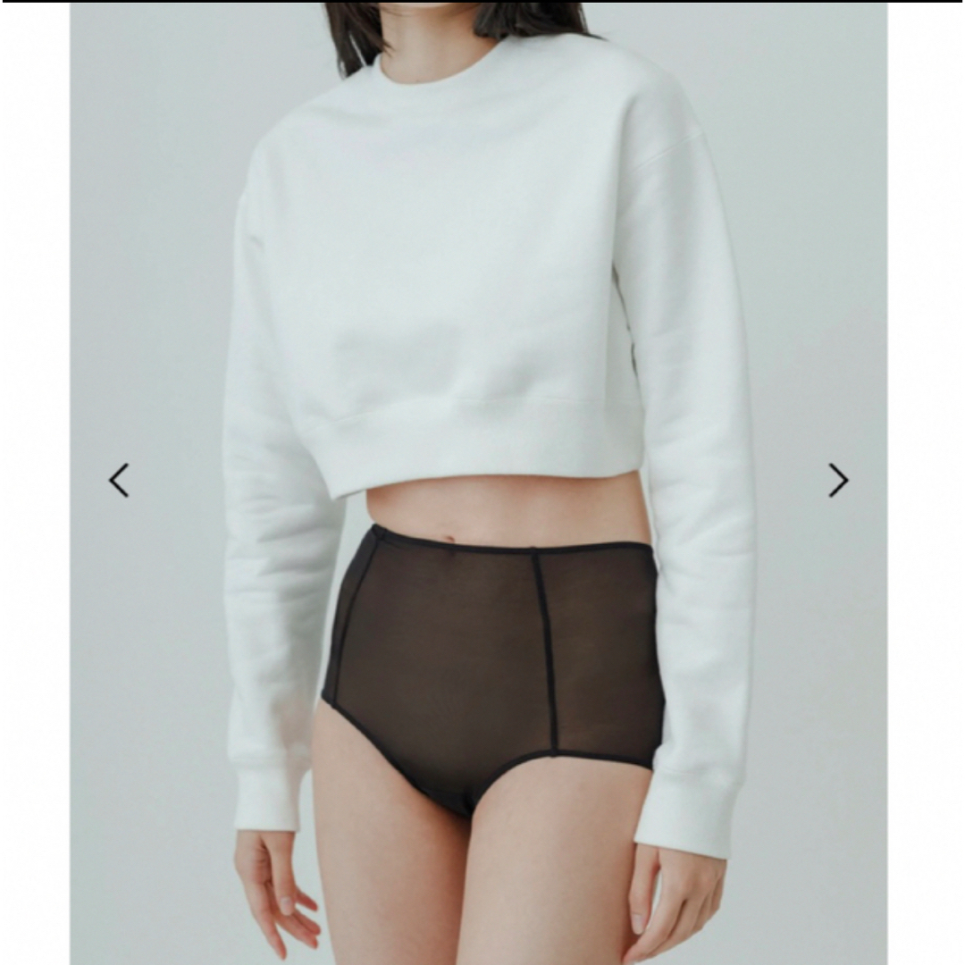 Adam et Rope'(アダムエロぺ)のyo BIOTOP Lingerie yo Short sweatshirt 白 レディースのトップス(トレーナー/スウェット)の商品写真