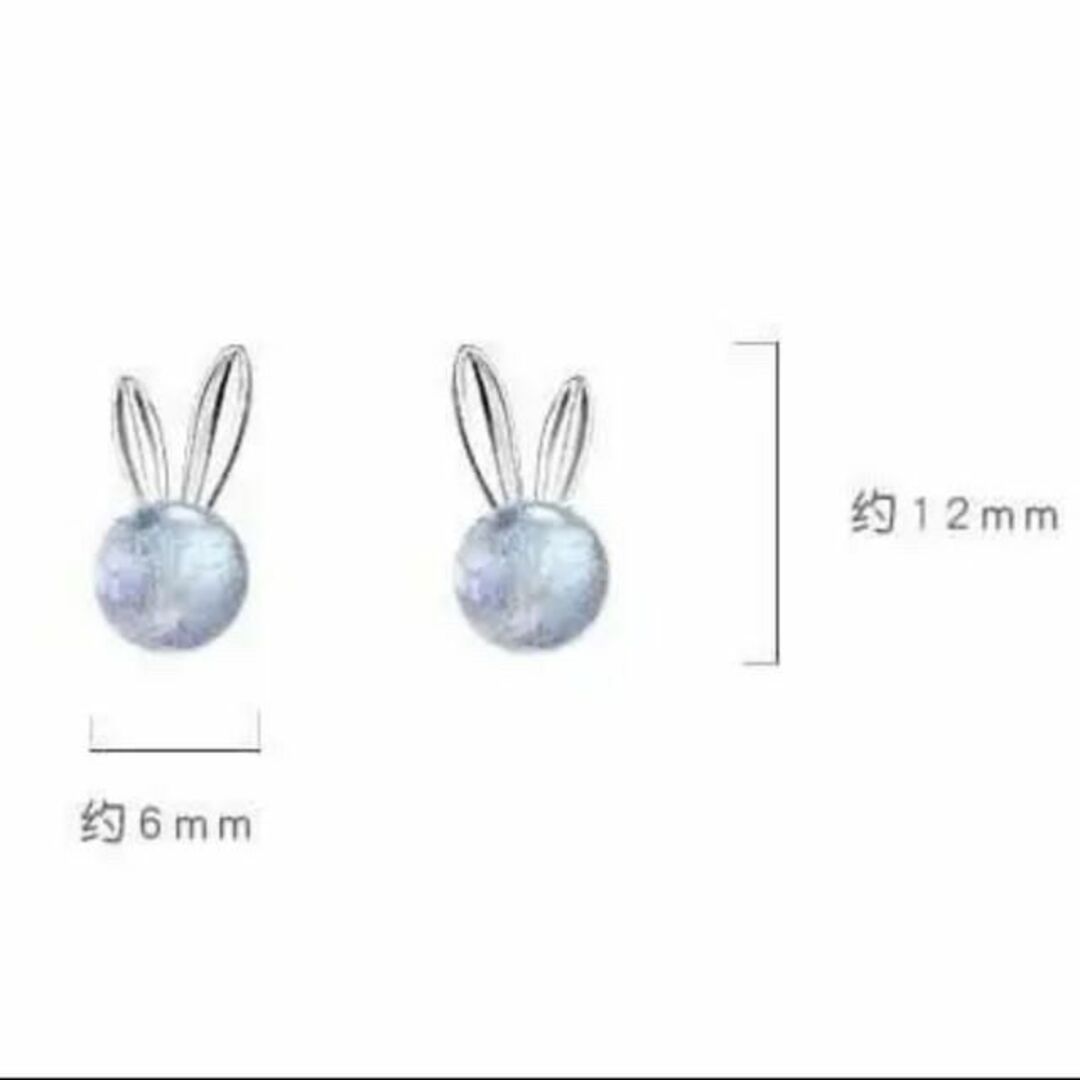 【大人気✨】ブルームーンストーンのうさぎピアス レディースのアクセサリー(ピアス)の商品写真