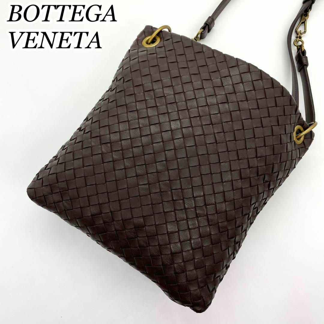 Bottega Veneta(ボッテガヴェネタ)の美品☆ボッテガヴェネタ イントレチャート メンズ レディース ショルダーバッグ  レディースのバッグ(ショルダーバッグ)の商品写真