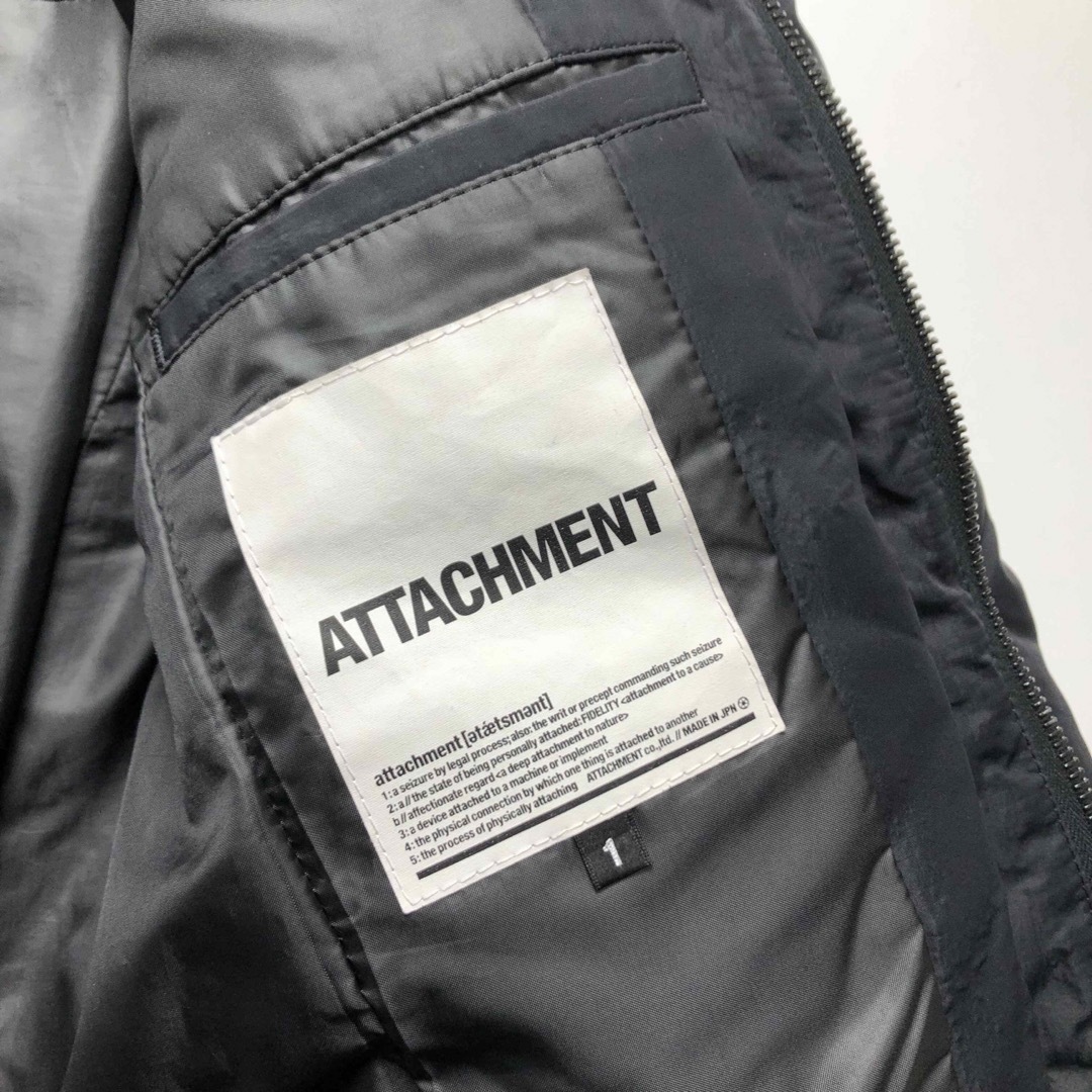 ATTACHIMENT(アタッチメント)のATTACHMENT アタッチメント　ダウンジャケット  S 1 黒 メンズのジャケット/アウター(ダウンジャケット)の商品写真