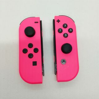 ニンテンドースイッチ(Nintendo Switch)のジョイコン　ネオンピンク左①＆ネオンピンク右⑧(家庭用ゲーム機本体)