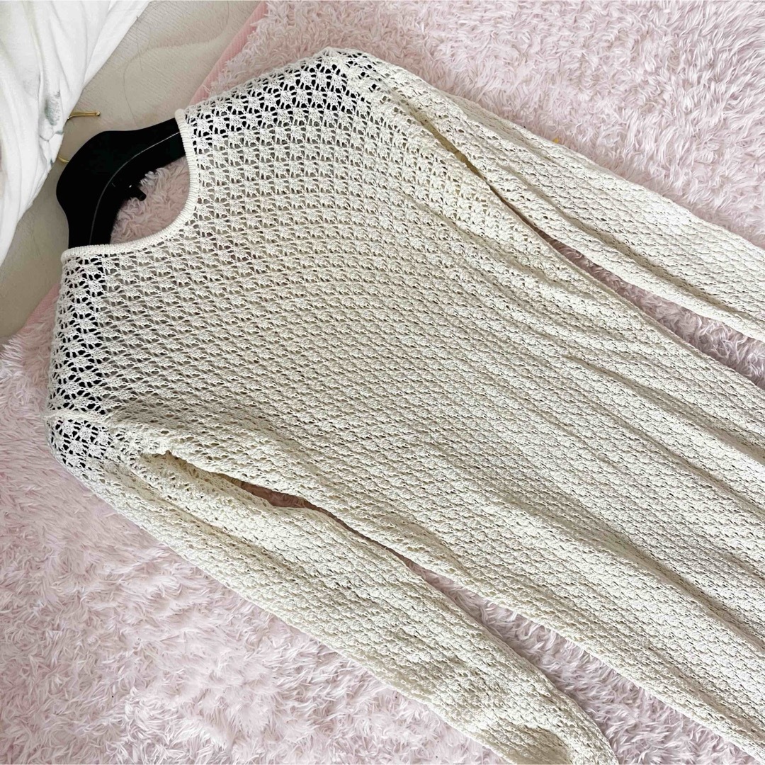 12 ローレン vintage lace knit dress ロングワンピース