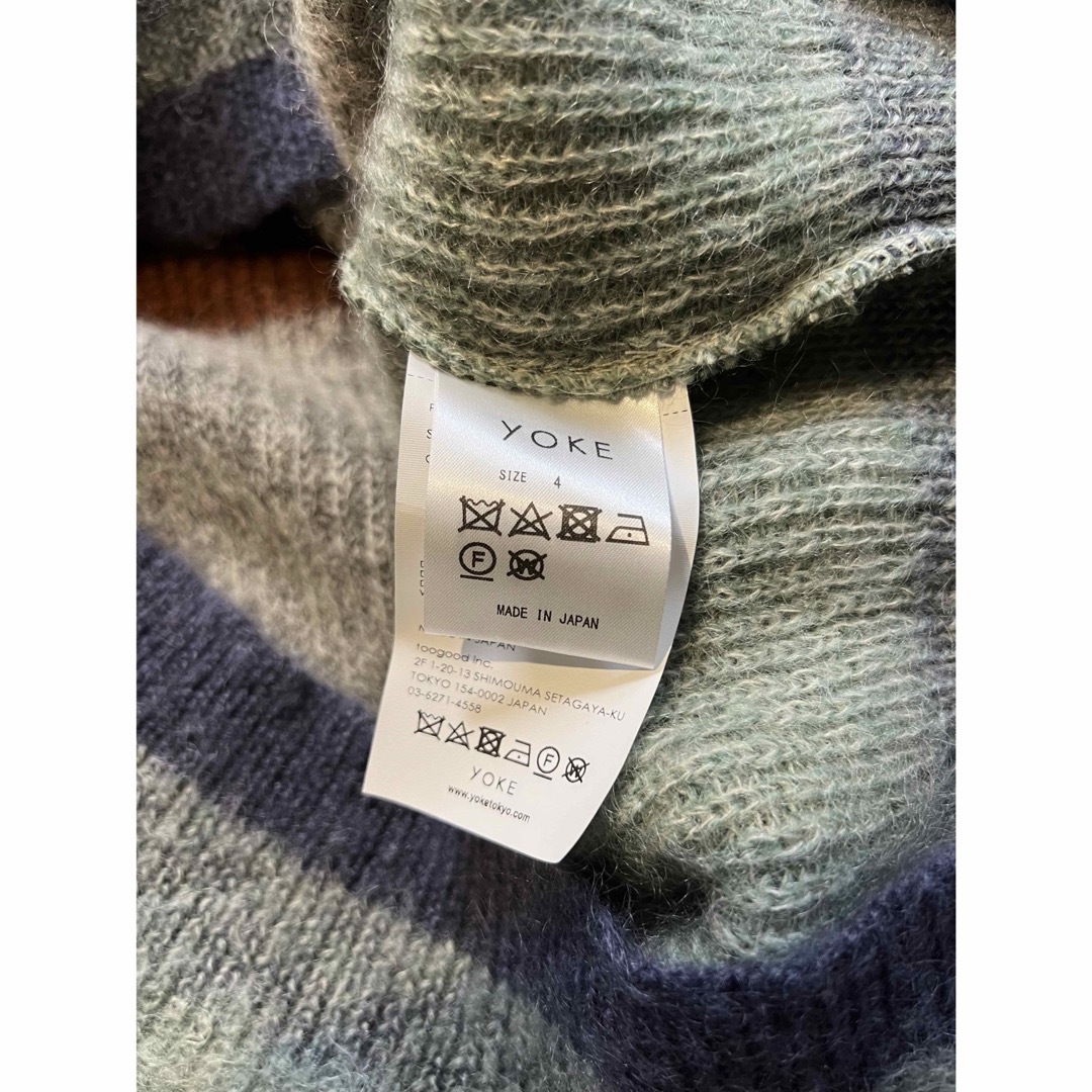 YOKE(ヨーク)のYOKE 23AW MOHAIR BORDER CREWNECK SWEATER メンズのトップス(ニット/セーター)の商品写真