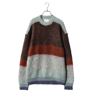 YOKE - YOKE 23AW MOHAIR BORDER CREWNECK SWEATER